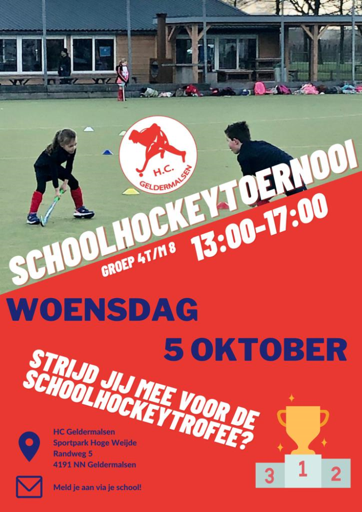 5 oktober schoolhockey, help jij ook mee?! Nieuws